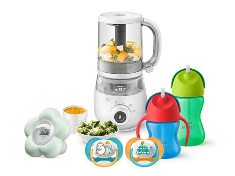 Babyprodukter for oppvekst: kopper og matlagingsmaskiner for mating av smårollinger 
